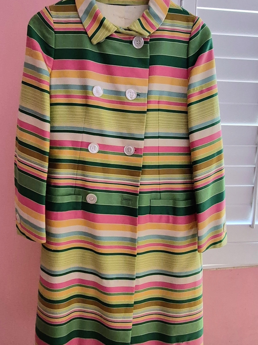 AWESOME 1960S Sara FREDRICKS Multicolor Peacoat. Size 6 ( Current Size)